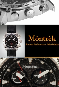 Mntrk Chronograph - Stainless Steel, Black Leather Strap