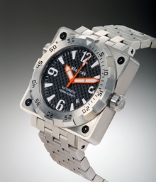 Mntrk Stainless Steel Square Diver Watch