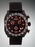 Mntrk Chronograph - Black PVD, Red Dial Markings, Black Leather/Red Stitched Strap